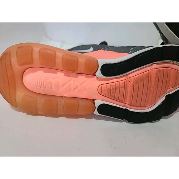 Nike Air Max 270 Women's Shoes Size 6Y Gray/Orange/White - Picture 10 of 12